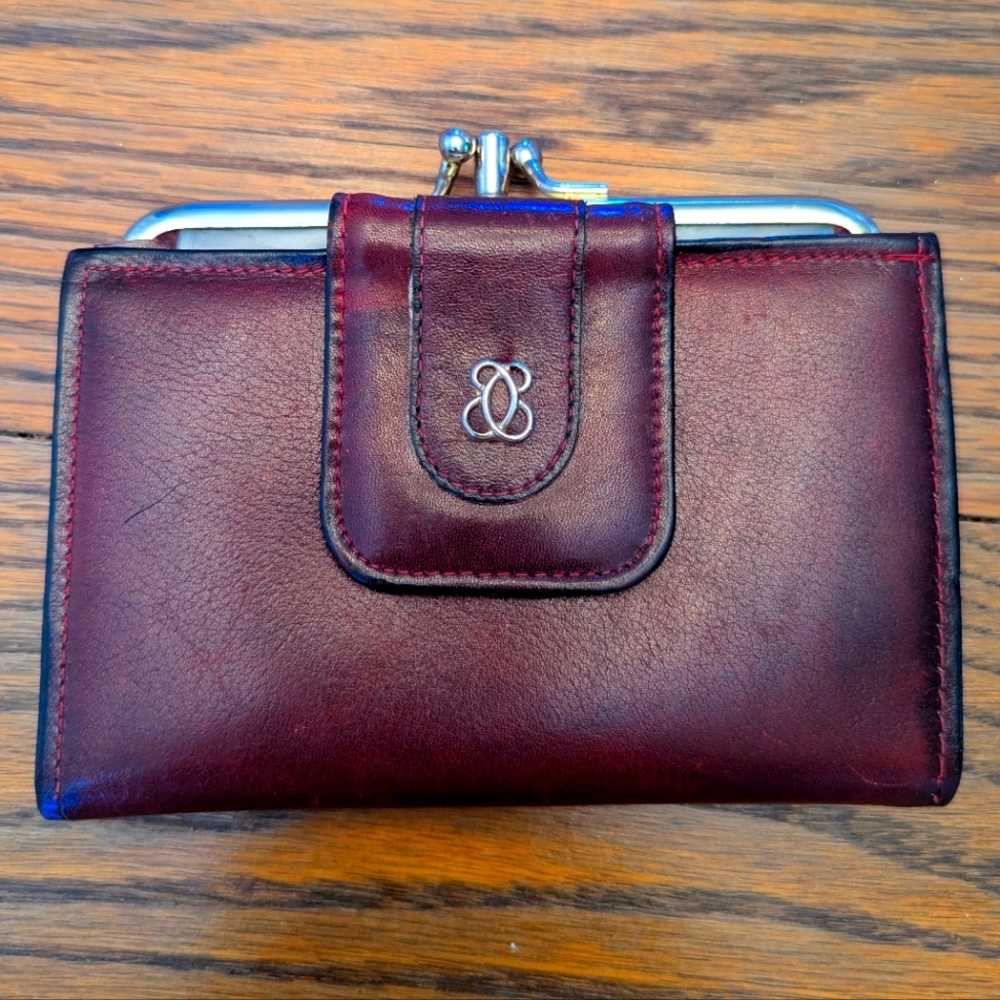 Vintage Di Liddo Reddish Brown Glove Cowhide Leather Wallet